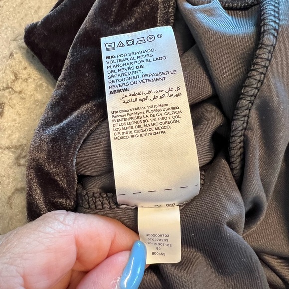 Soma Velour/Velvet Wide Leg Loungewear/Pajama Pants with Pockets - Size Medium - Picture 9 of 11